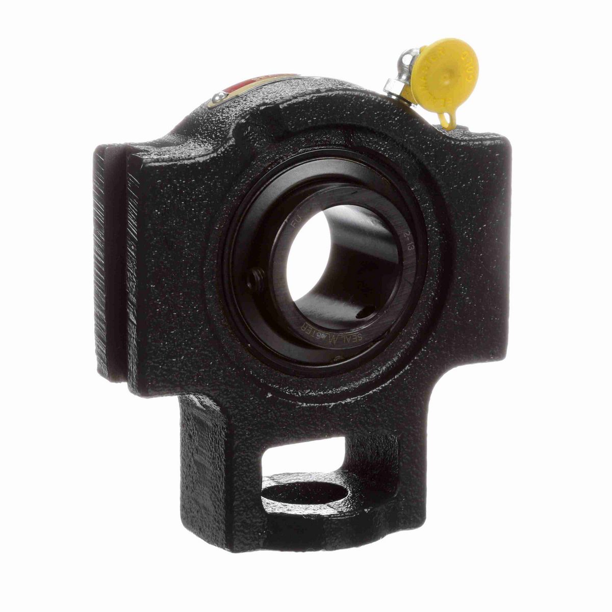 Sealmaster Mounted Cast Iron Wide Slot Take Up Ball Bearing - 52100 Bearing Steel, Black Oxided - Setscrew Lock - ST-19