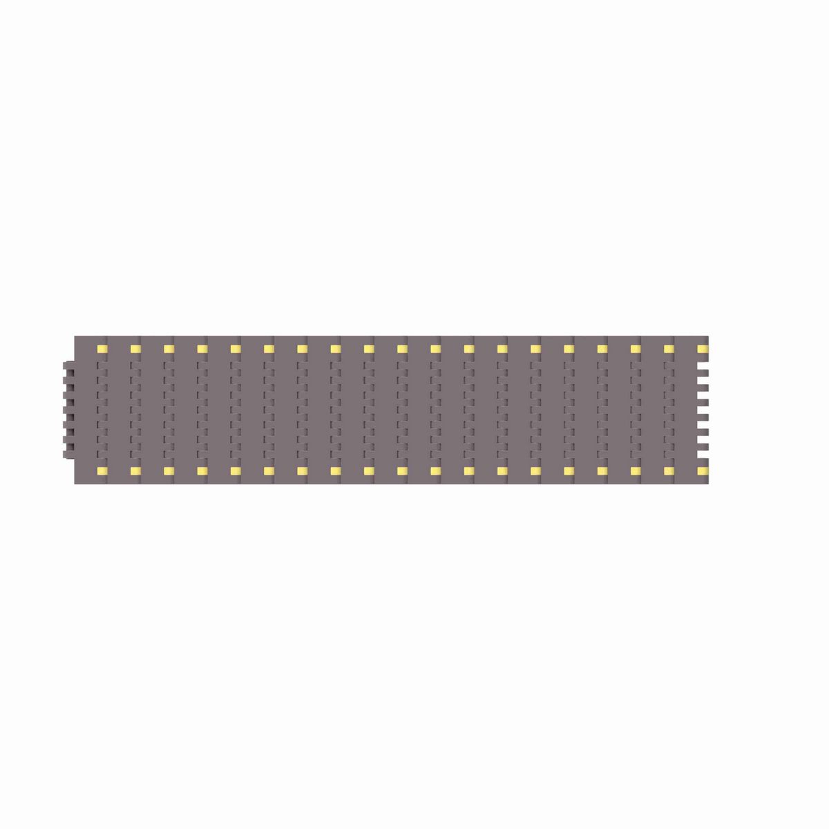 Rexnord 8505 Metric Width Straight Running Solid Top, Material: Brown High Performance, Width: 85mm, Pitch: 0.75in - 81423541