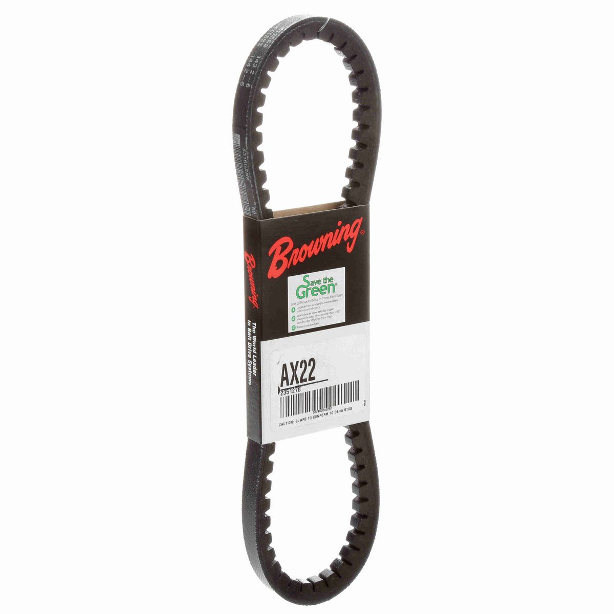Browning EPDM Notched Belt 98% Efficient - AX22