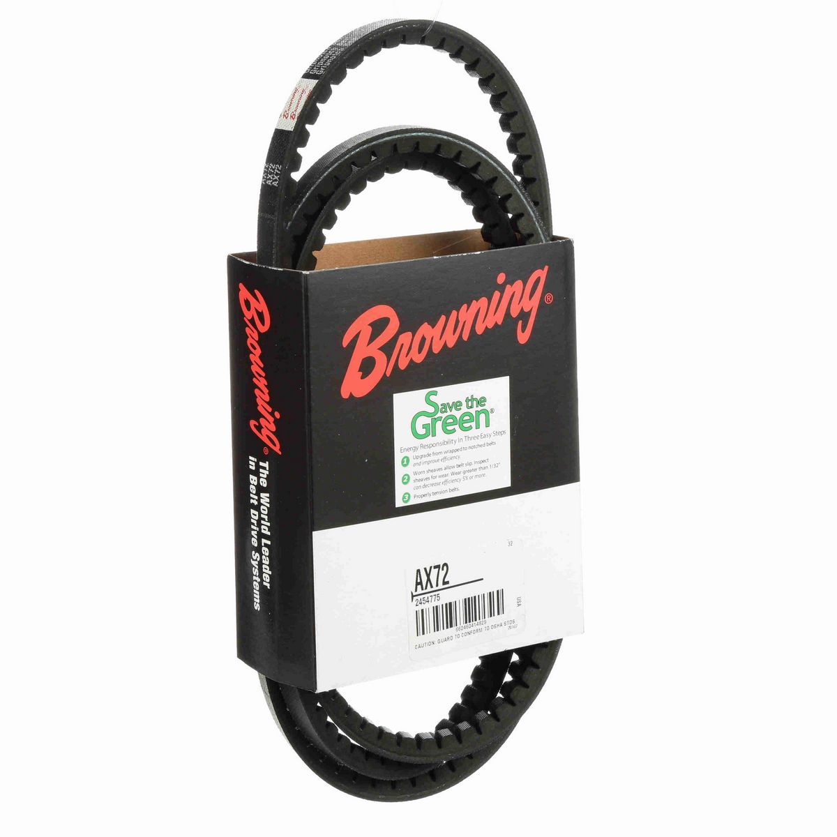 Browning EPDM Notched Belt 98% Efficient - AX72