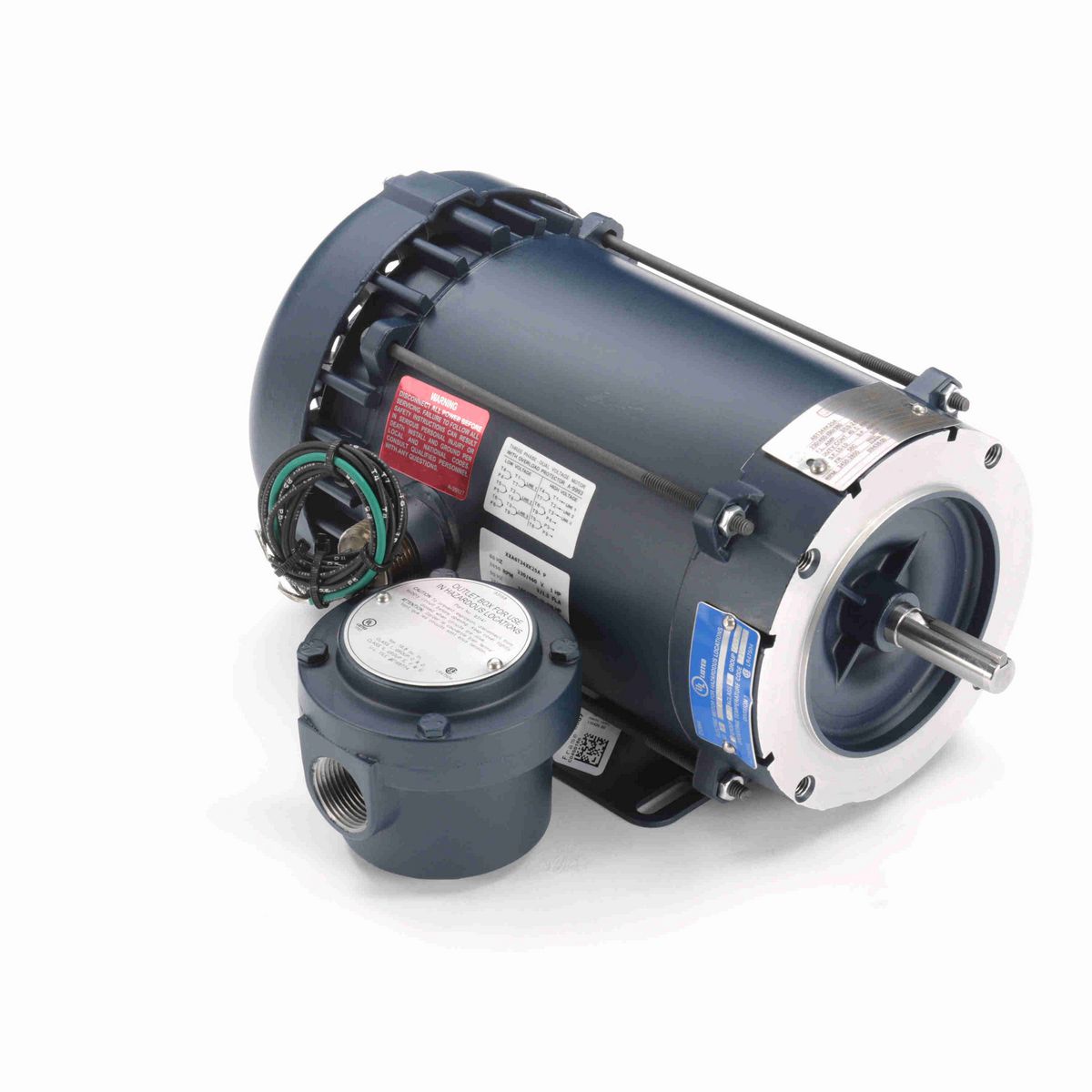 LEESON Explosion Proof Motor, 1 & 0.75 HP, 3 Ph, 60 & 50 Hz, 230/460 & 190/380 V, 3600 & 3000 RPM, 56C Frame, EPFC - 119436.00