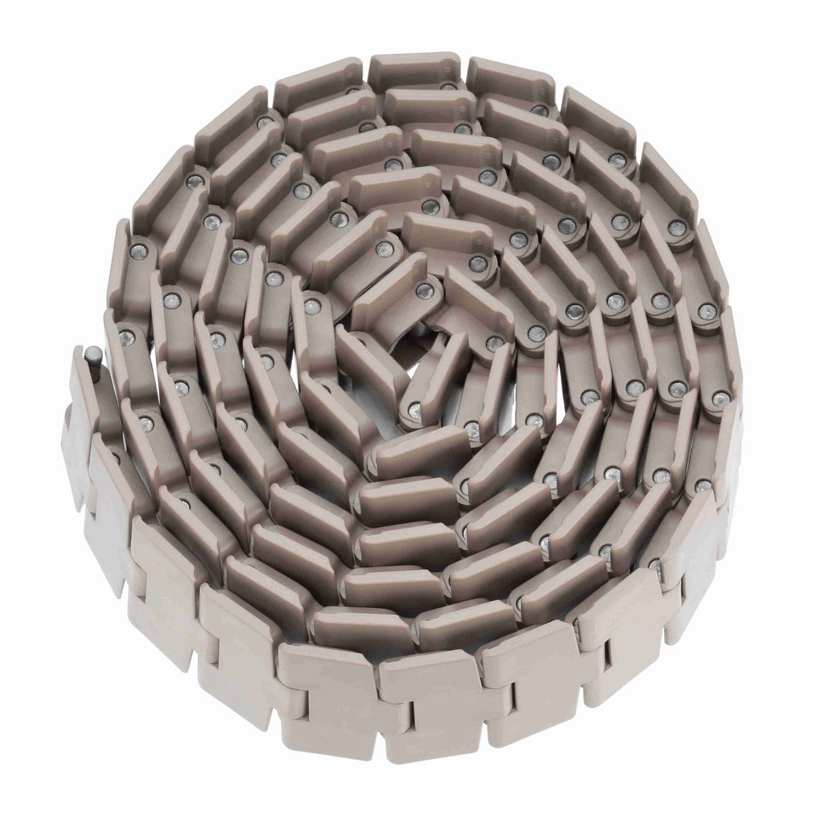 System Plast 879M Side-flexing Solid Top, Material: Tan Low Friction, Width: 3.25in, Pitch: 1.5in - LF879M-K325