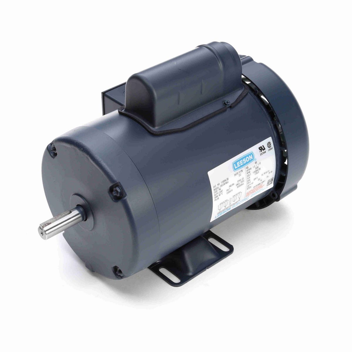 LEESON General Purpose Motor, 1.50 HP, 1 Ph, 60 Hz, 115/230 V, 3600 RPM, 56 Frame, TEFC - 110094.00