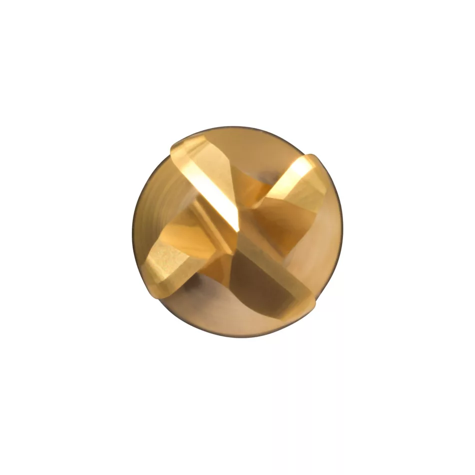 Solid Carbide End Mill for Roughing and Finishing of Multiple Materials Kennametal GOmill PRO - Radiused - 4 Flutes - Necked - Plain Shank - Metric [7231163]