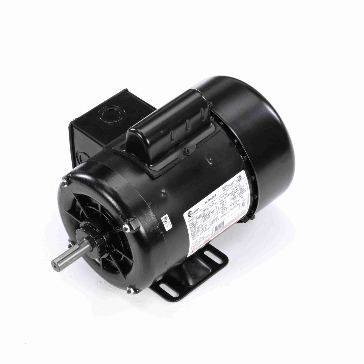 Century General Purpose Farm Duty Motor, 3/4 HP, 1 Ph, 60 Hz, 230/115 V, 1800 RPM, K56 Frame, TEFC - C312