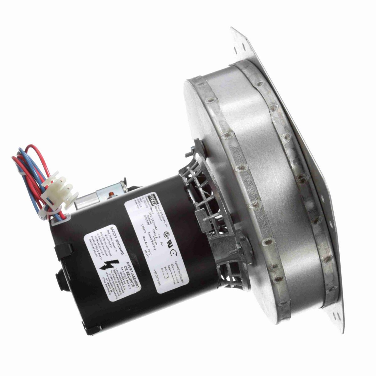 FASCO Rectangular Outlet Permanent Split Capacitor OEM Replacement Draft Inducer Blower, 460 Volts, Flange: No - A331
