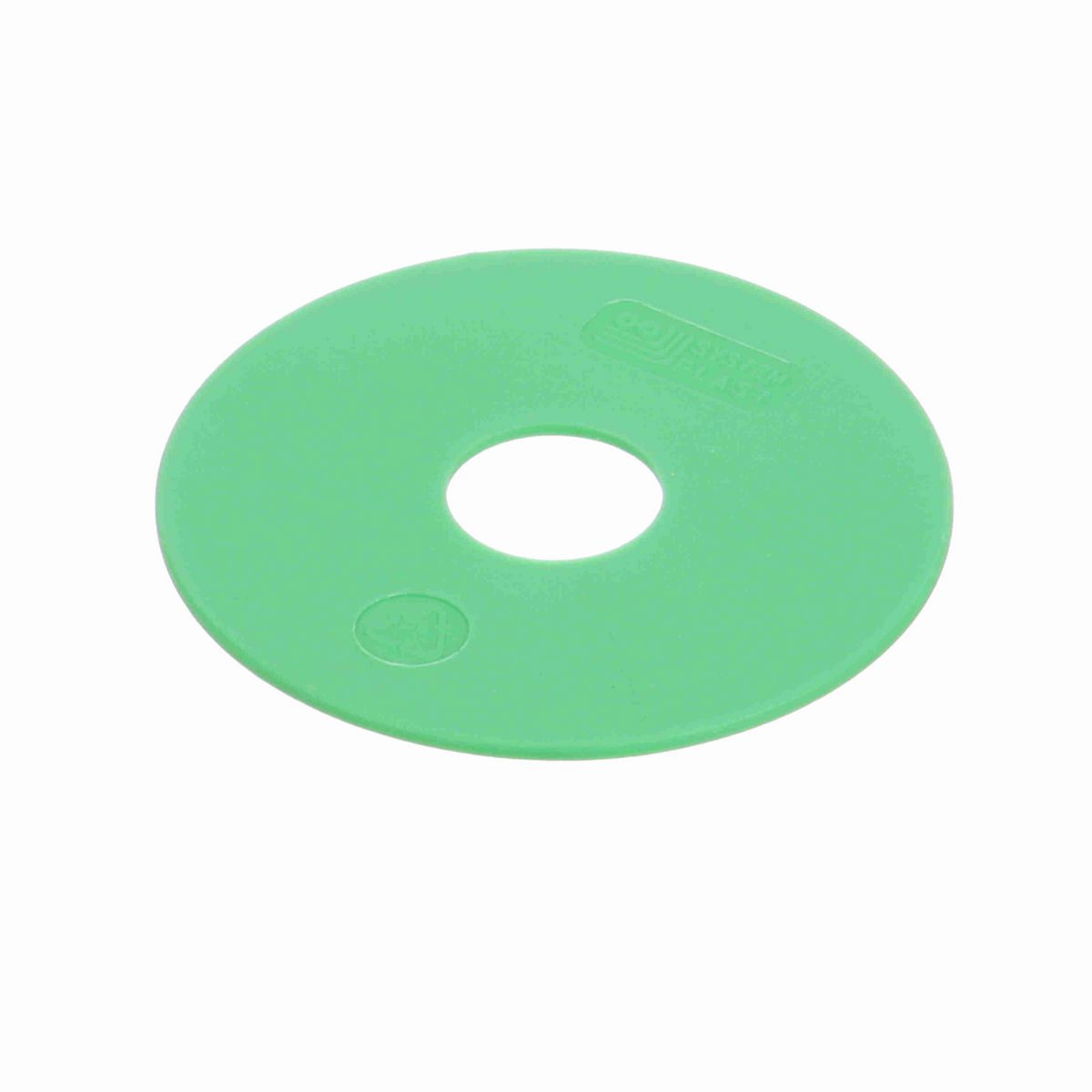 System Plast Flange; OD: 70-mm, Shaft Dia: 18-mm, Length: 2-mm, Color: Green - F-70B18ML2-PPG