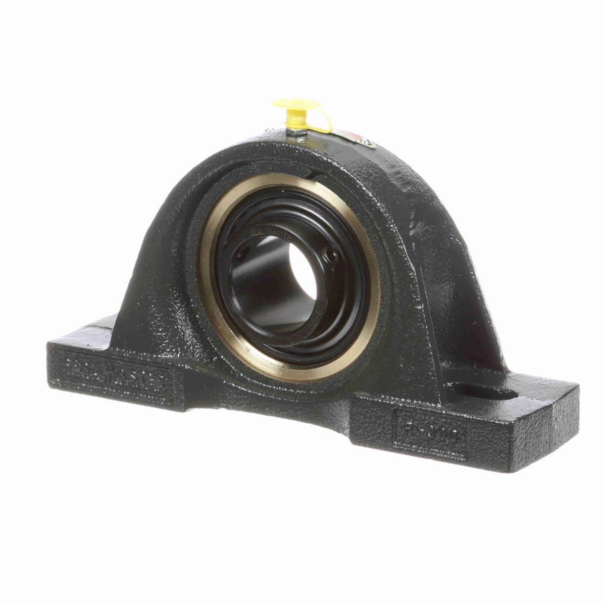 Sealmaster Mounted Cast Iron Two Bolt Pillow Block Ball Bearing - 52100 Bearing Steel, Black Oxided - Setscrew Lock - EMP-23C