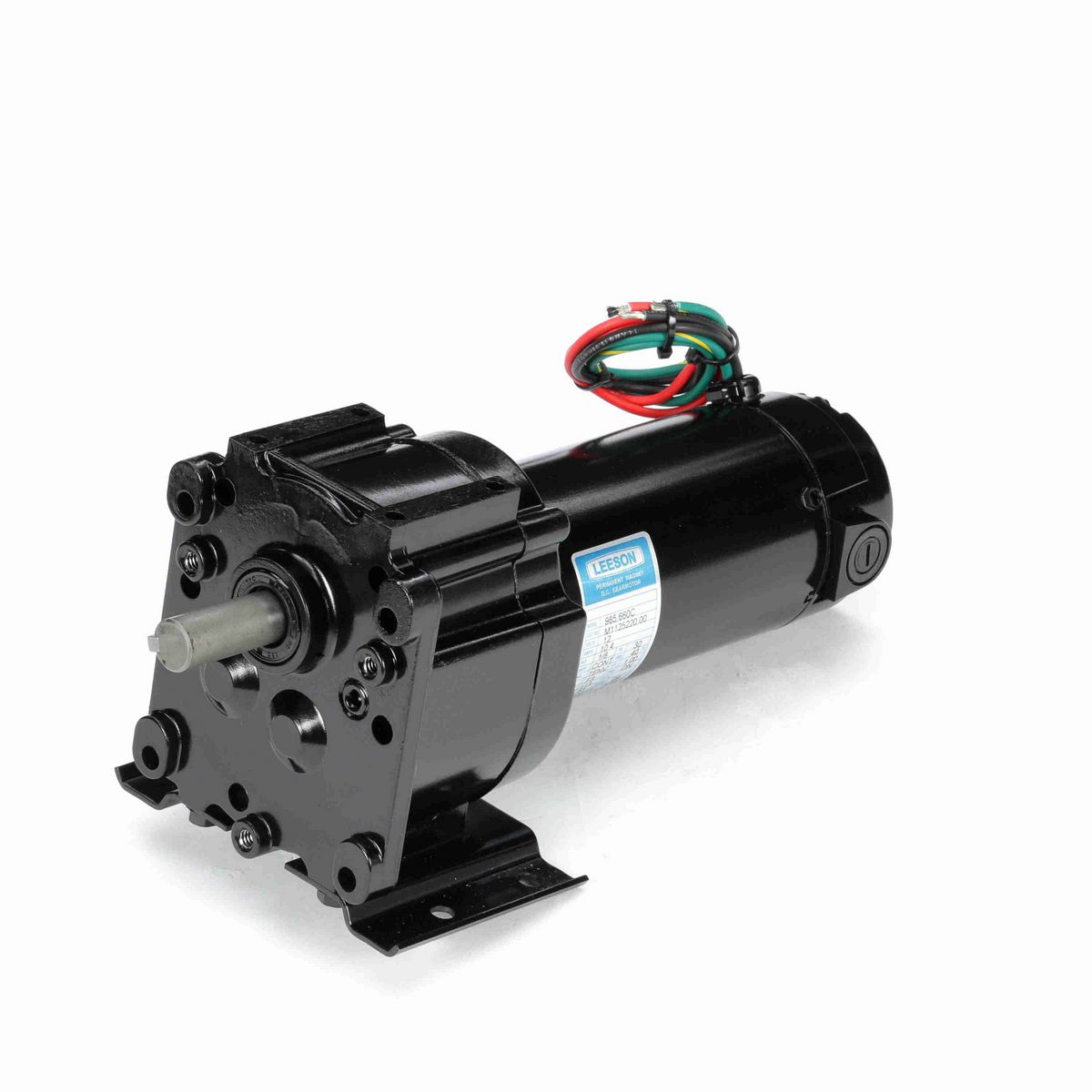 LEESON Parallel Shaft Gearmotor, 0.13 HP, 12 V, 61 RPM, 30 Frame, TENV - M1125220.00
