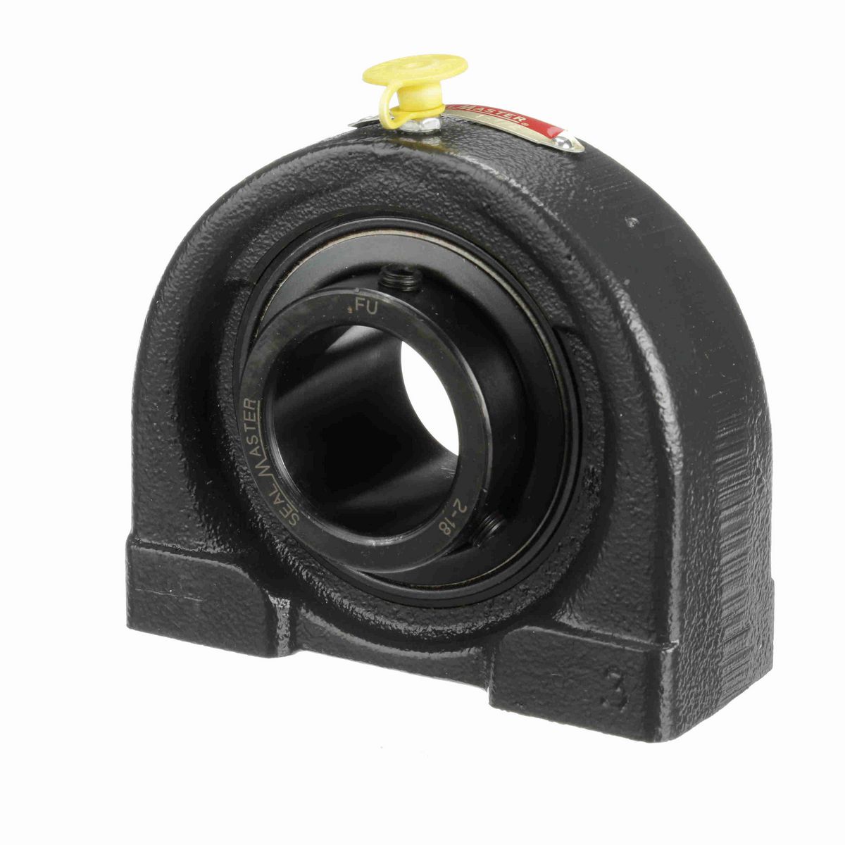 Sealmaster Mounted Cast Iron Tapped Base Pillow Block Ball Bearing - 52100 Bearing Steel, Black Oxided - Setscrew Lock - TB-24