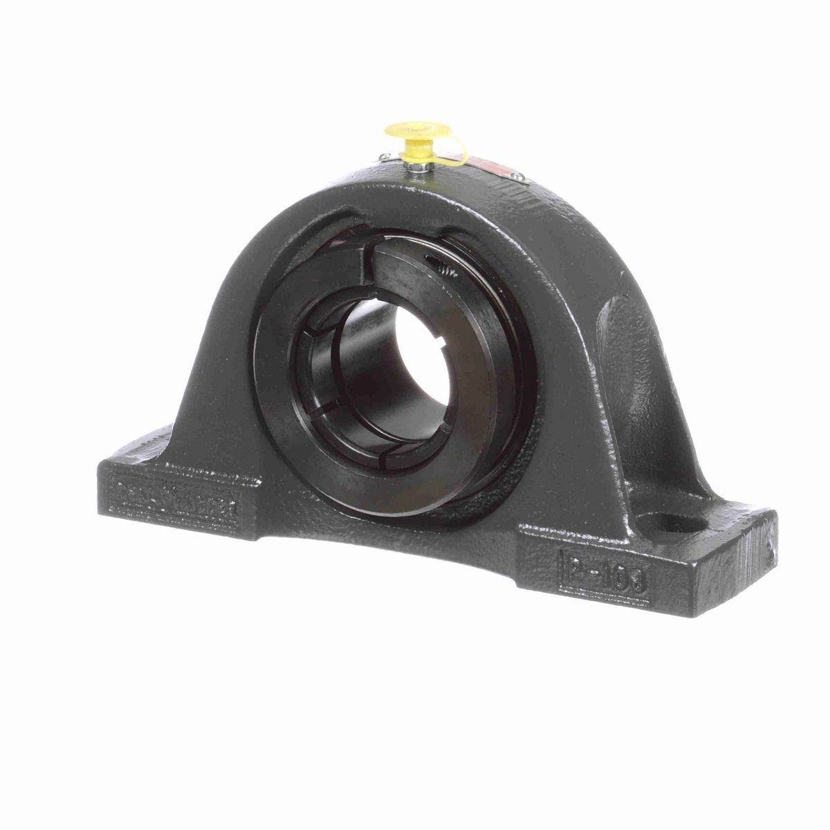 Sealmaster Mounted Cast Iron Two Bolt Pillow Block Ball Bearing - 52100 Bearing Steel, Black Oxided - Concentric Lock - NP-27T
