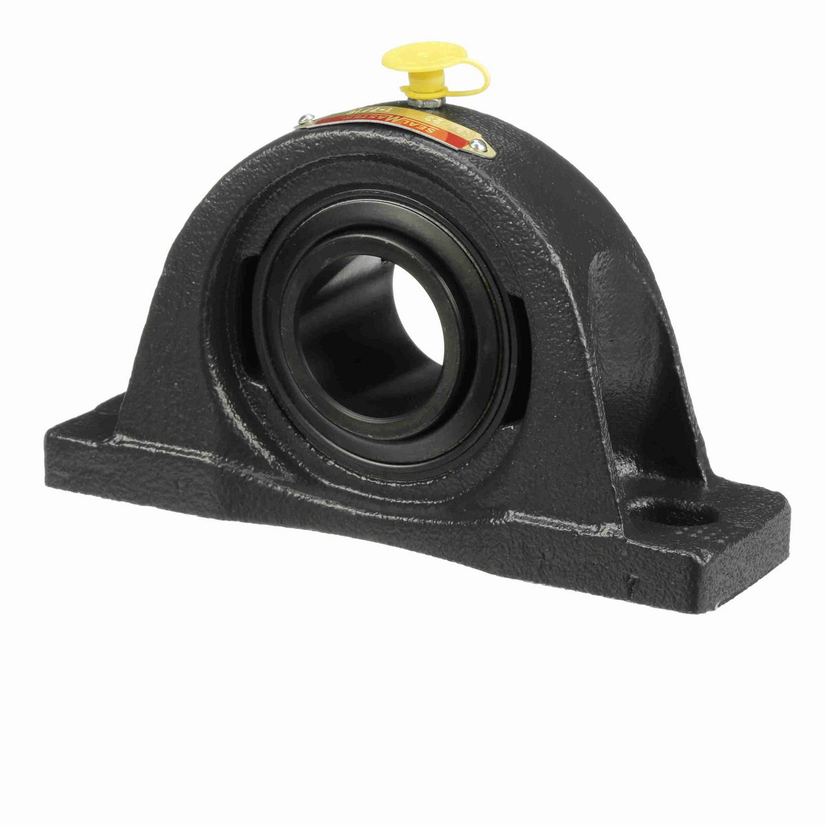 Sealmaster Mounted Cast Iron Two Bolt Low Base Pillow Block Ball Bearing - 52100 Bearing Steel, Black Oxided - Setscrew Lock - NPL-23