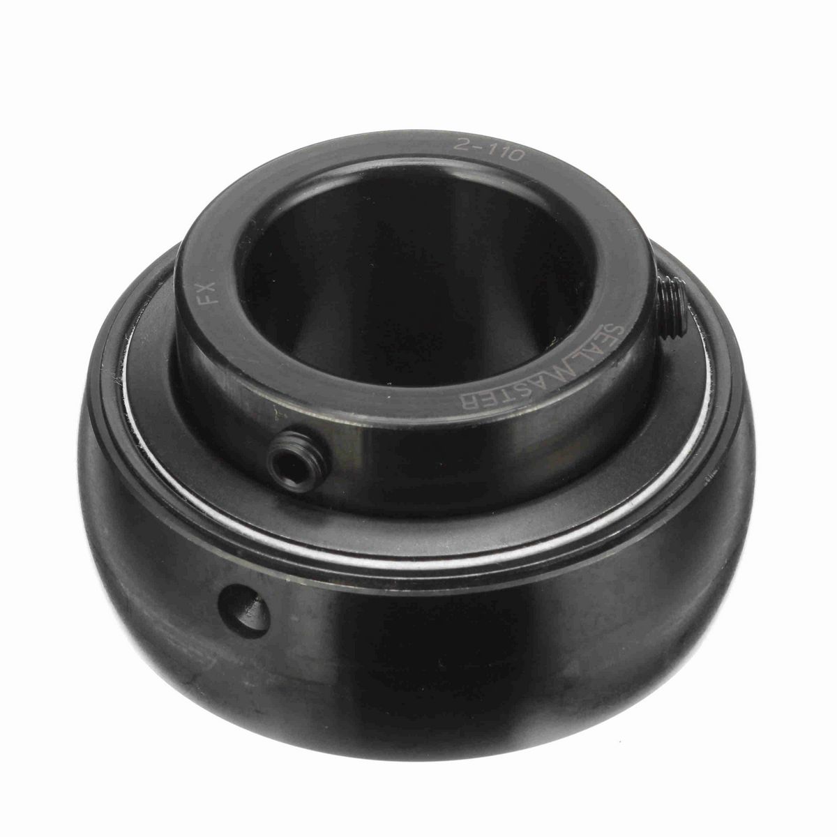 Sealmaster Mounted Insert Only Ball Bearing - 52100 Bearing Steel, Black Oxided - Setscrew Lock - 2-110