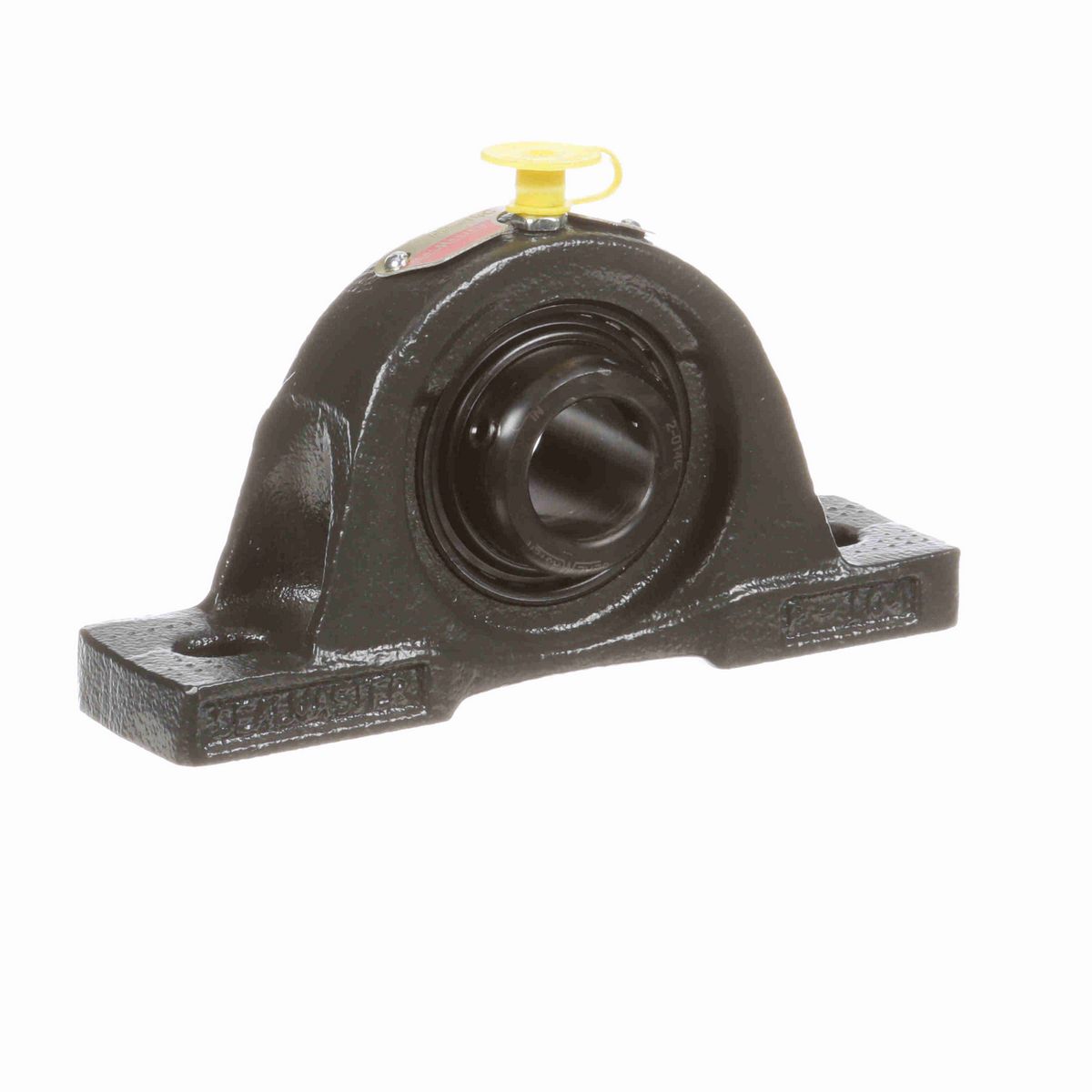 Sealmaster Mounted Cast Iron Two Bolt Pillow Block Ball Bearing - 52100 Bearing Steel, Black Oxided - Setscrew Lock - NP-14C