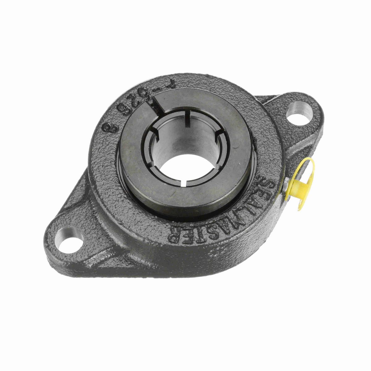 Sealmaster Mounted Cast Iron Two Bolt Flange Ball Bearing - 52100 Bearing Steel, Black Oxided - Concentric Lock - SFT-20TC