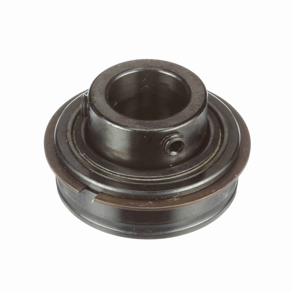 Sealmaster Mounted Insert Only Ball Bearing - 52100 Bearing Steel, Black Oxided - Setscrew Lock - ER-204