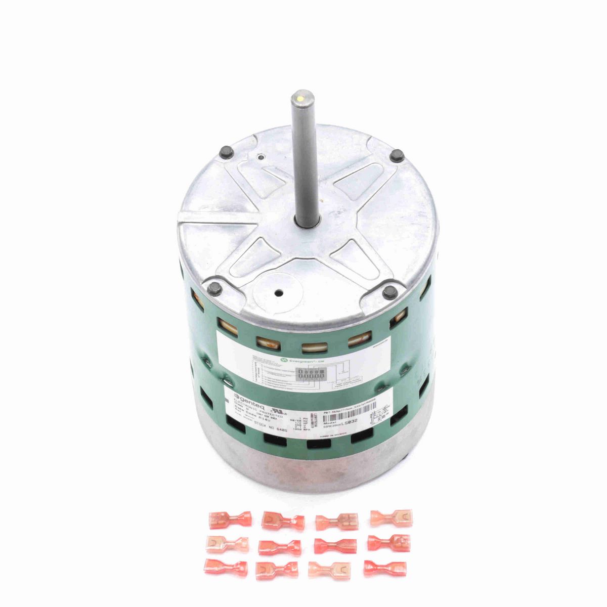 Genteq EVERGREEN® CM Fan and Blower Motor, 1/2 HP, 1 Ph, 60/50 Hz, 460 V, 1075 RPM, 1 Speed, 48 Frame, OPAO - 6405