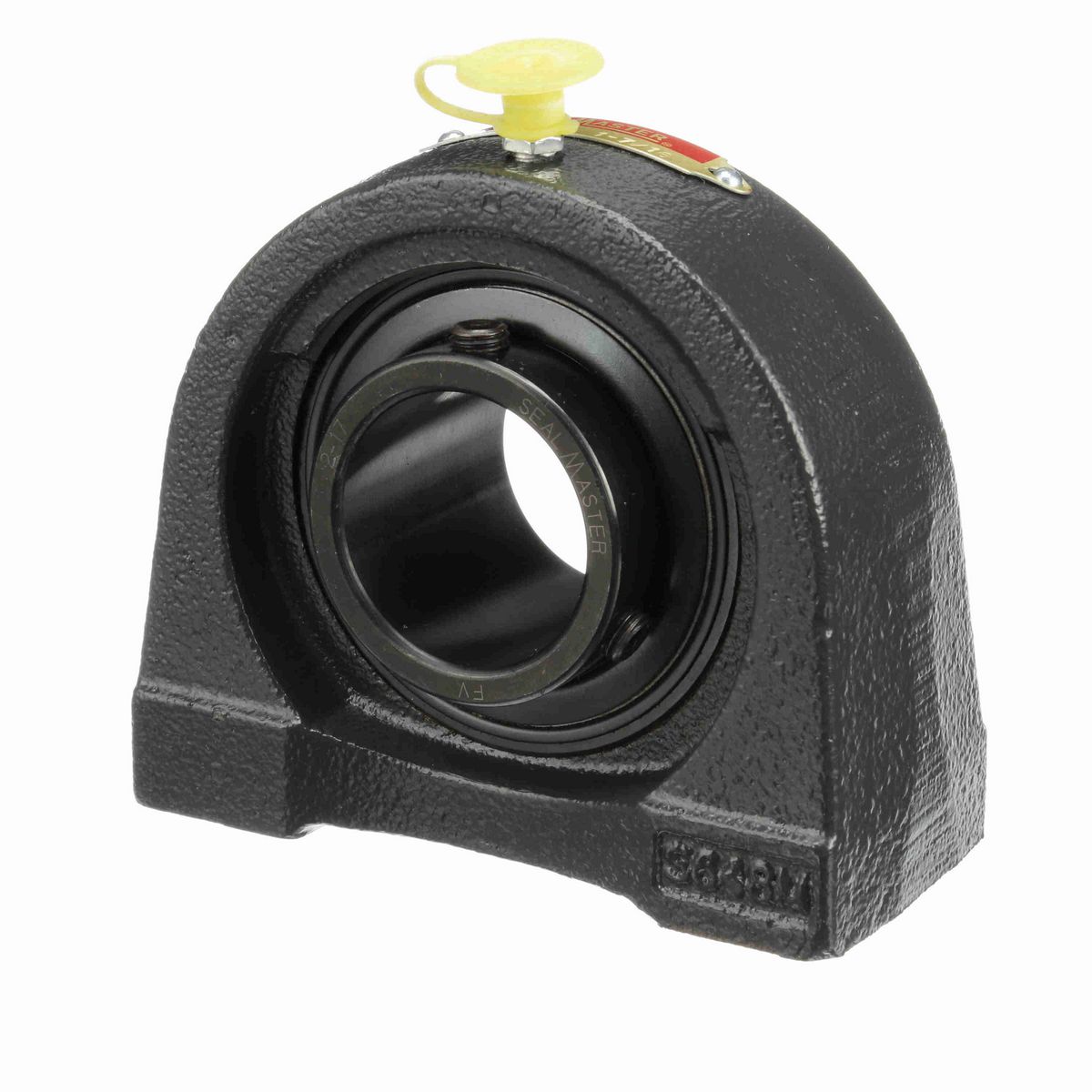 Sealmaster Mounted Cast Iron Tapped Base Pillow Block Ball Bearing - 52100 Bearing Steel, Black Oxided - Setscrew Lock - TB-23