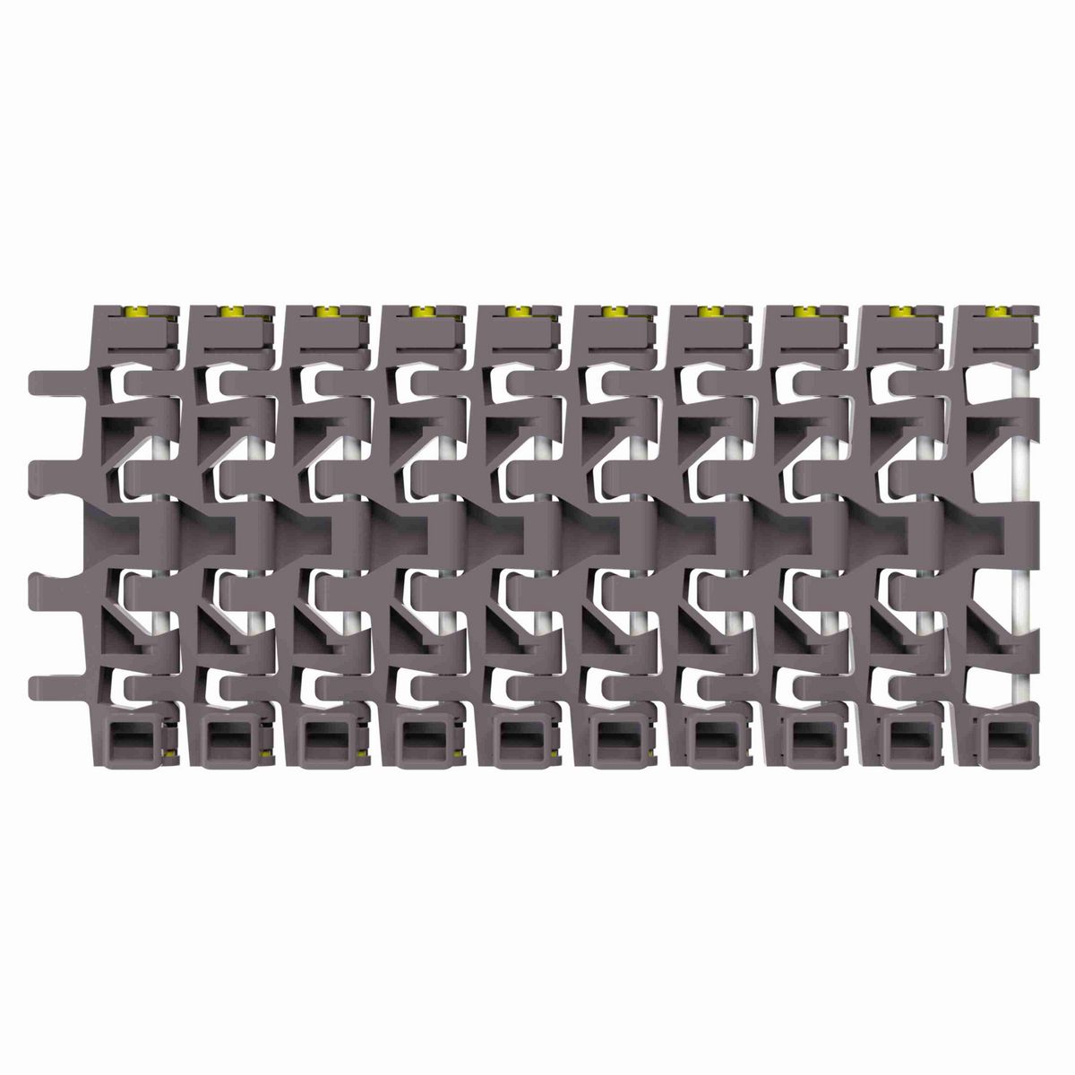 Rexnord 7956GT Side-flexing Flush Grid, Material: Brown High Performance, Width: 6in, Pitch: 1.25in - 10351195