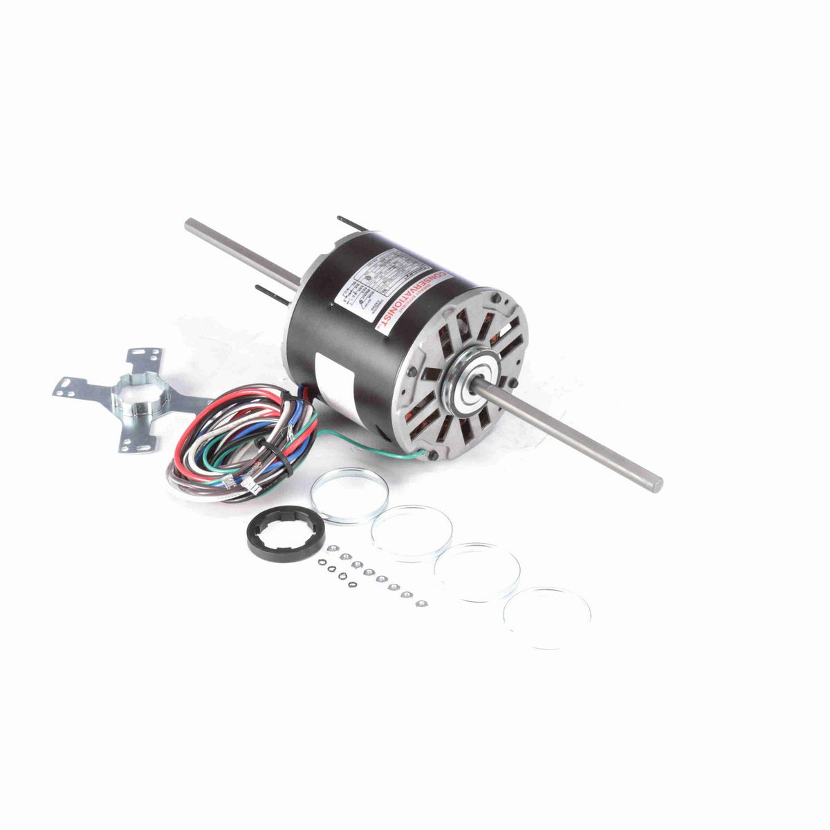 Century Fan Coil & Air Conditioner Motor, 1/2 HP, 1 Ph, 60 Hz, 208-230 V, 1075 RPM, 3 Speed, 48 Frame, SEMI ENCL - RA1056