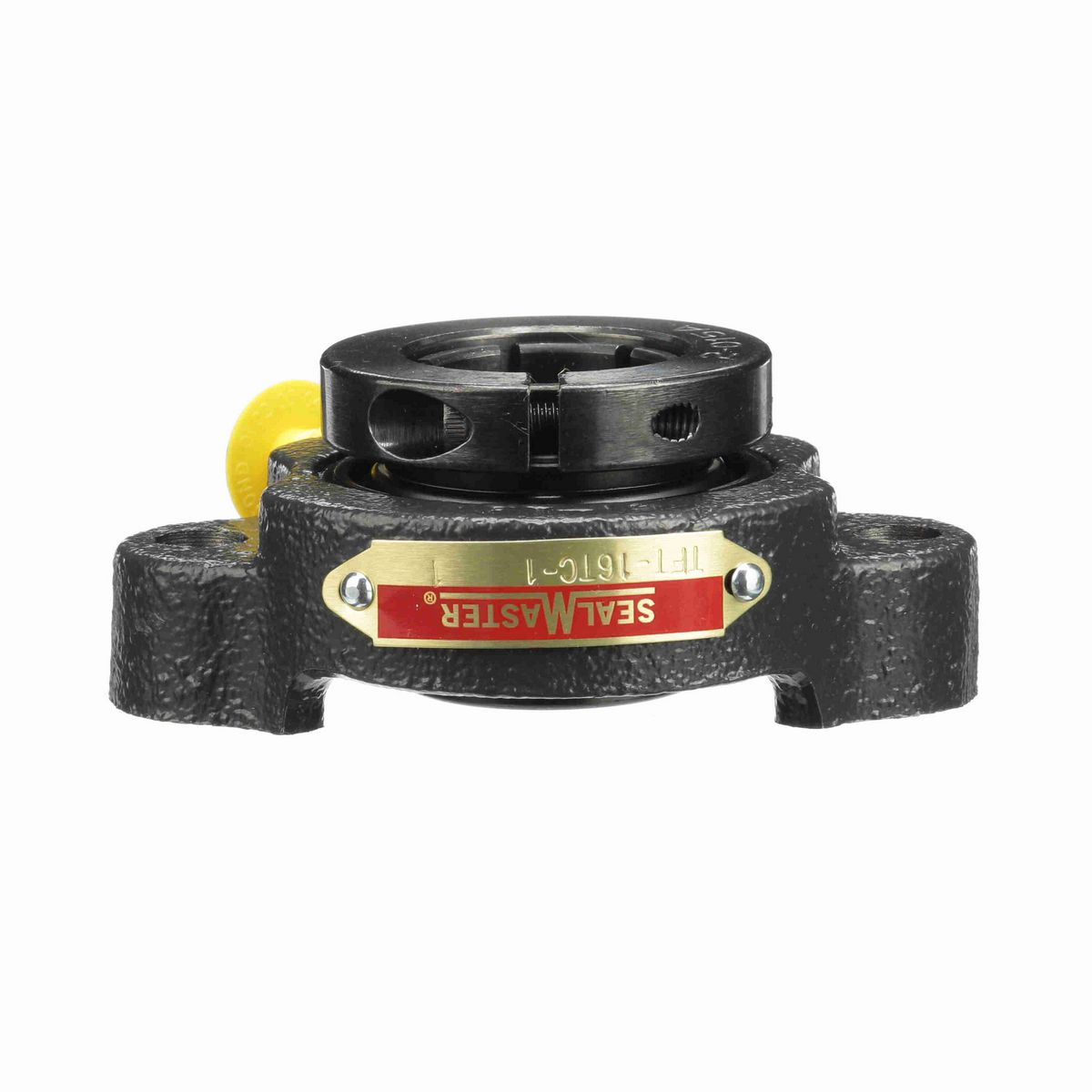 Sealmaster Mounted Cast Iron Two Bolt Flange Ball Bearing - 52100 Bearing Steel, Black Oxided - Concentric Lock - TFT-16TC-1