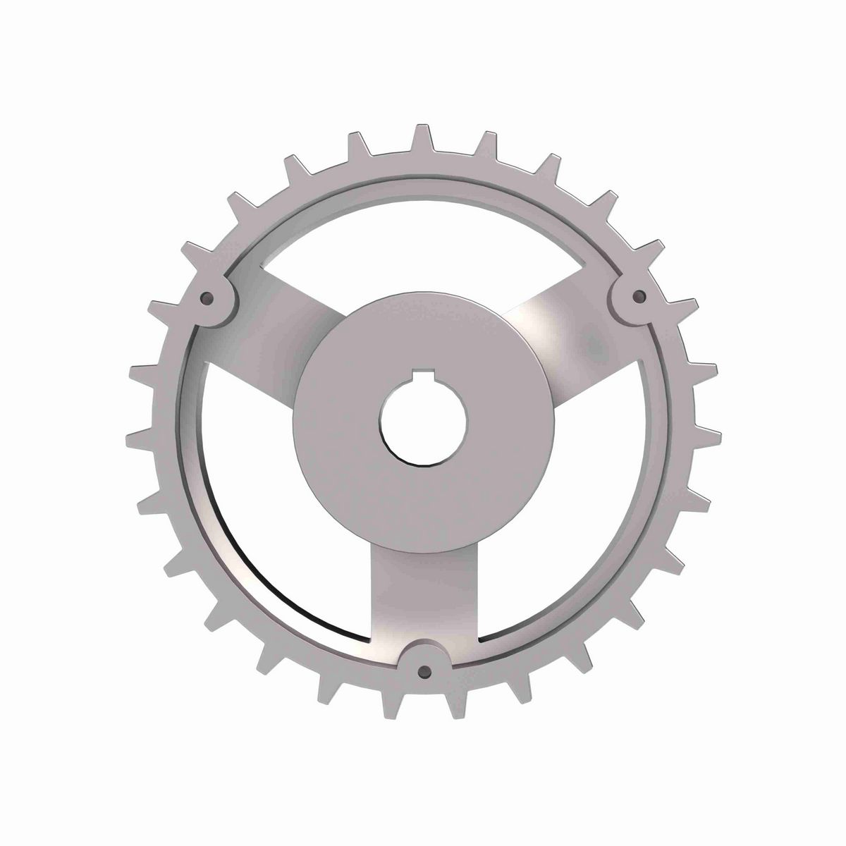 Rexnord 815 Series Solid One Piece Cast Iron Sprocket with 27 Teeth and a 1in Round Shaft-Ready Bore with Keyway & Setscrew - 401-163-15