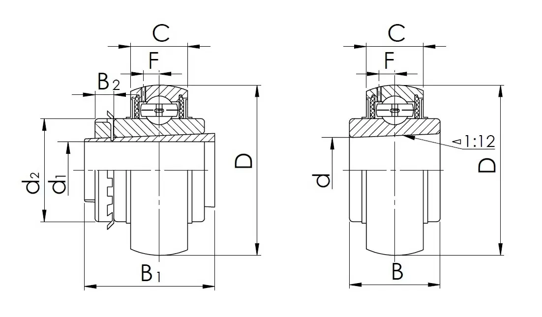 Подшипник с корпусом HGF UK310