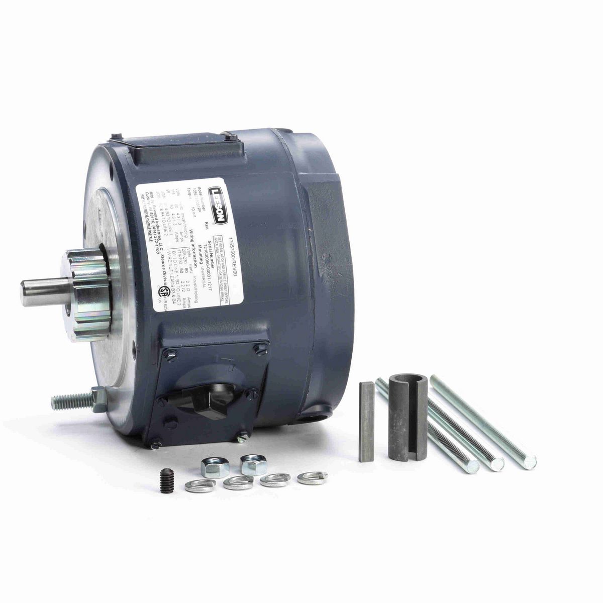 LEESON .....56C/143-5TC.NEMA2/IP23.115/230V.1PH...........10 LB-FT COUPLER BRAKE.......ALUMINUM. - 175575.00