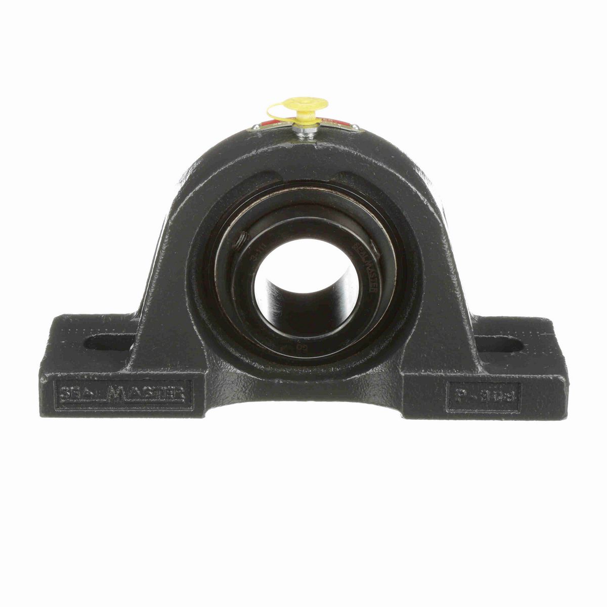 Sealmaster Mounted Cast Iron Two Bolt Pillow Block Ball Bearing - 52100 Bearing Steel, Black Oxided - Setscrew Lock - MP-27