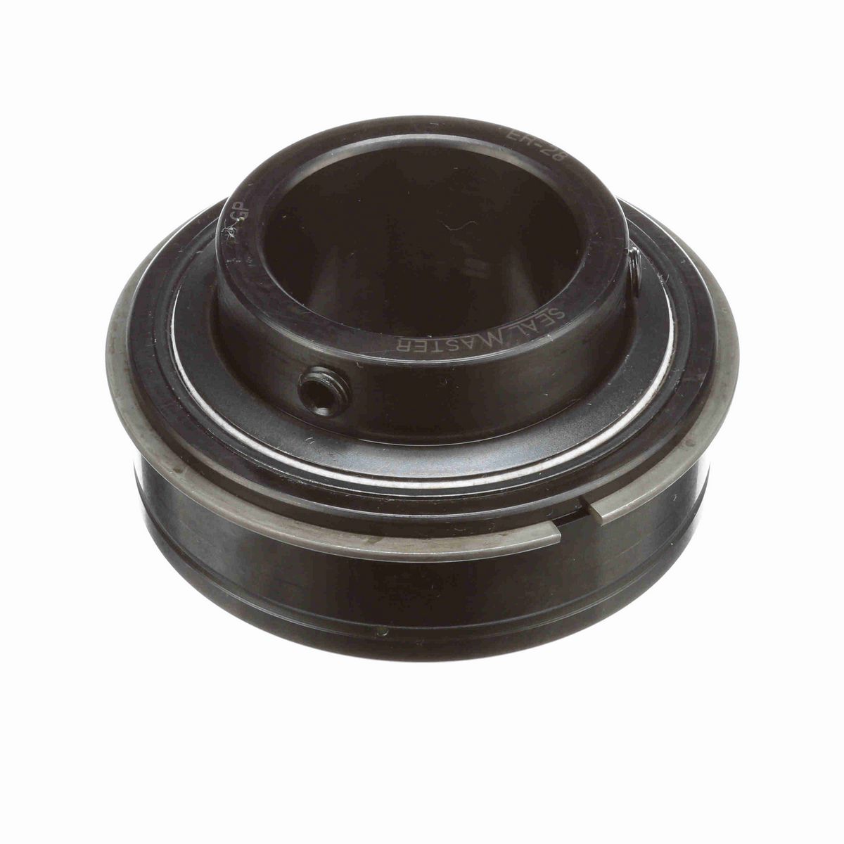 Sealmaster Mounted Insert Only Ball Bearing - 52100 Bearing Steel, Black Oxided - Setscrew Lock - ER-28