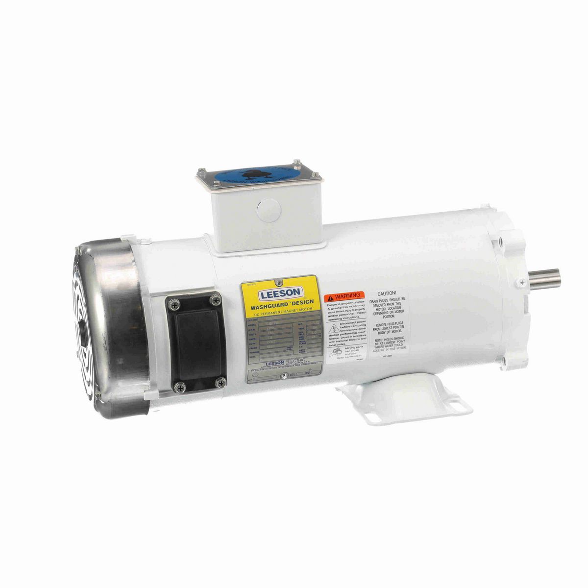 LEESON White Duck™ Washdown Motor, 1.50 HP, 180 V, 1750 RPM, S56C Frame, TEFC - 108232.00