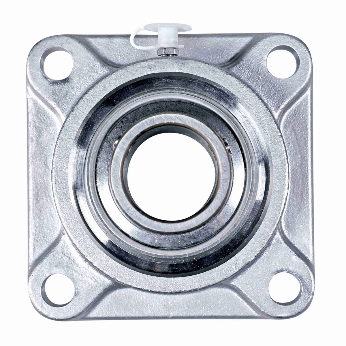 Sealmaster Mounted Stainless Steel Four Bolt Flange Ball Bearing - 440C Stainless Steel - SS Setscrew Lock - Corrosion Resistant - CRFS-SS12