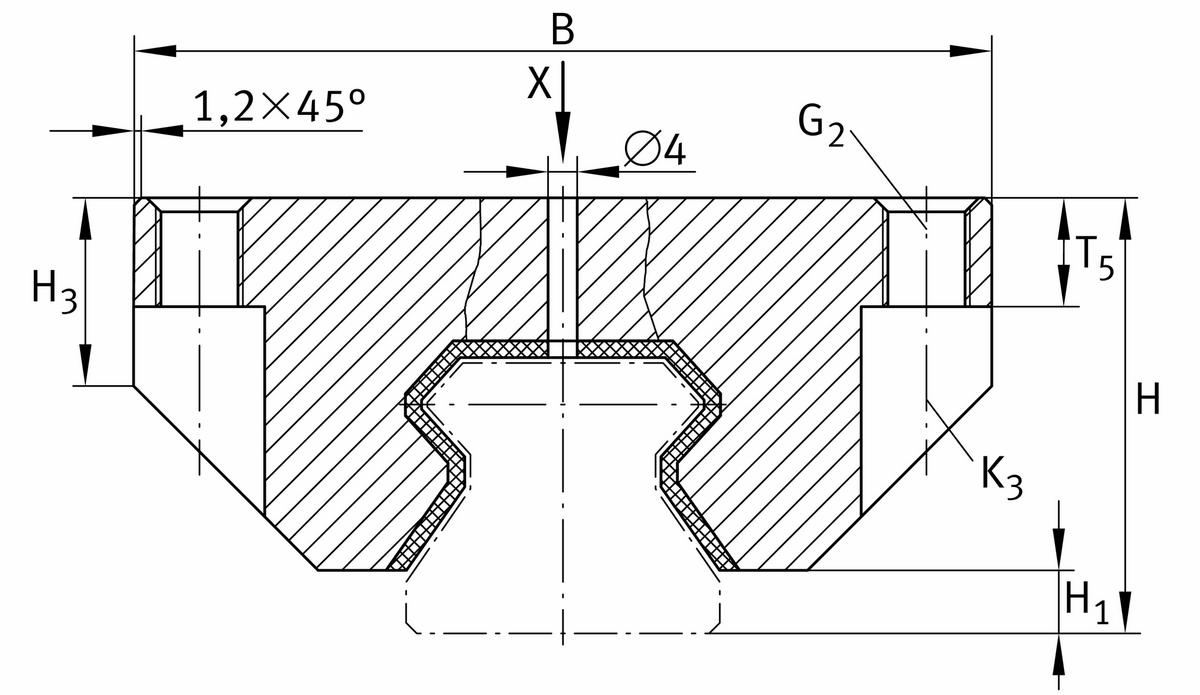 Демпфирующие блоки для направляющей качения с циркуляцией роликов INA RUDS45X225-D