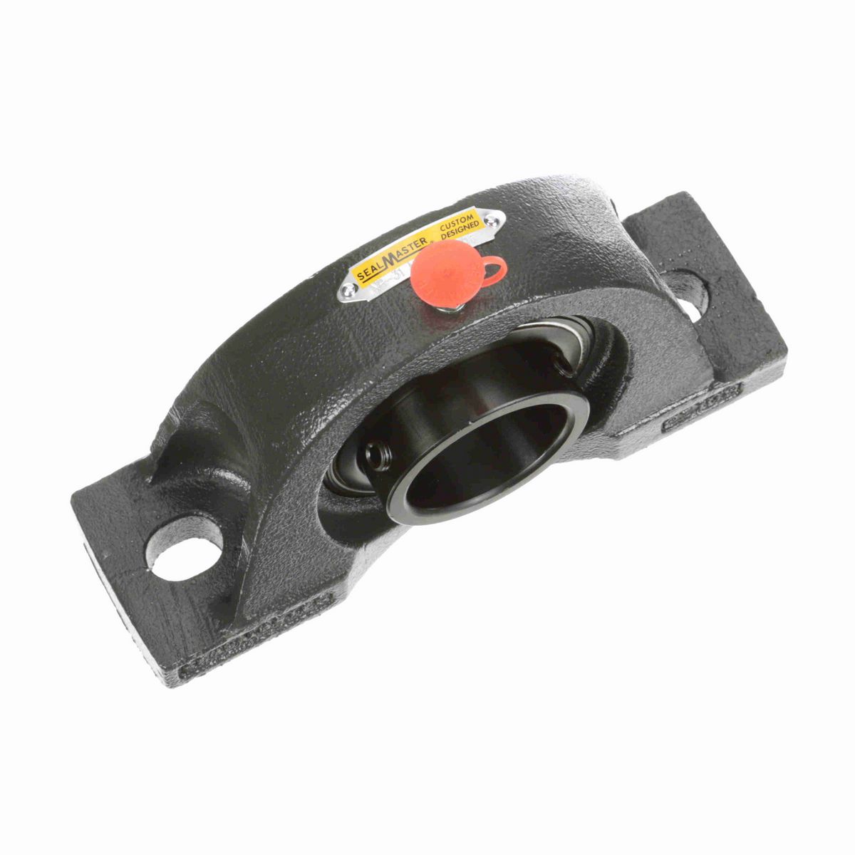 Sealmaster Mounted Cast Iron Two Bolt Pillow Block Ball Bearing - 52100 Bearing Steel, Black Oxided - Setscrew Lock - High Temperature - NP-31 HT