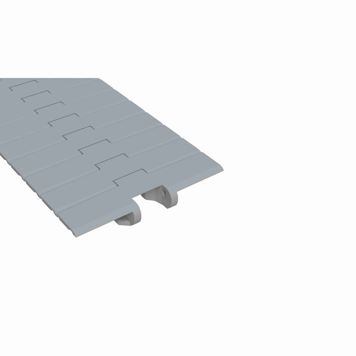 Rexnord 882TAB Side-flexing Solid Top, Material: Silver Platinum Series, Width: 7.5in, Pitch: 1.5in - 81429902