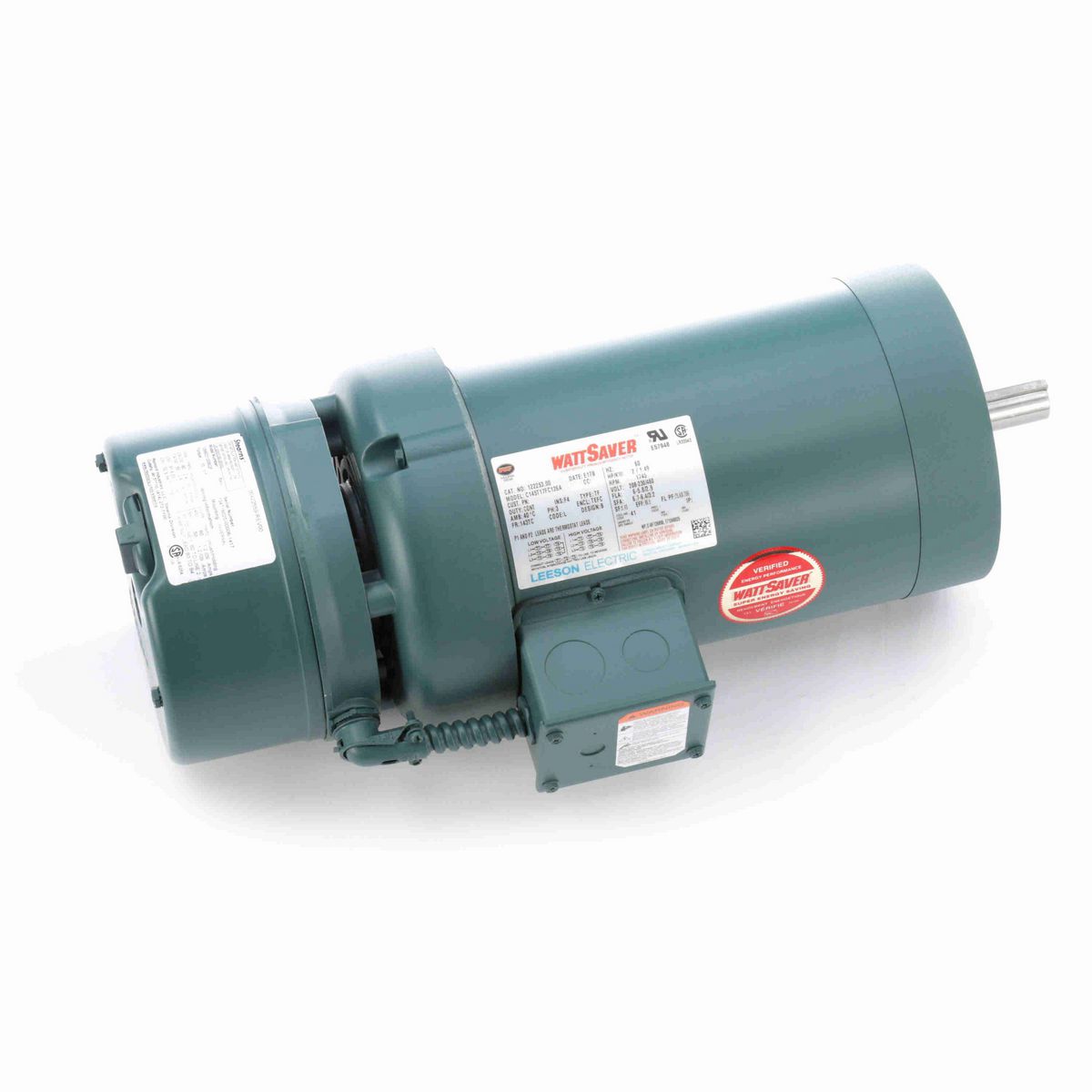 LEESON Brake Motor, 2 HP, 3 Ph, 60 Hz, 230/460 V, 1800 RPM, 145TC Frame, TEFC - 122253.00