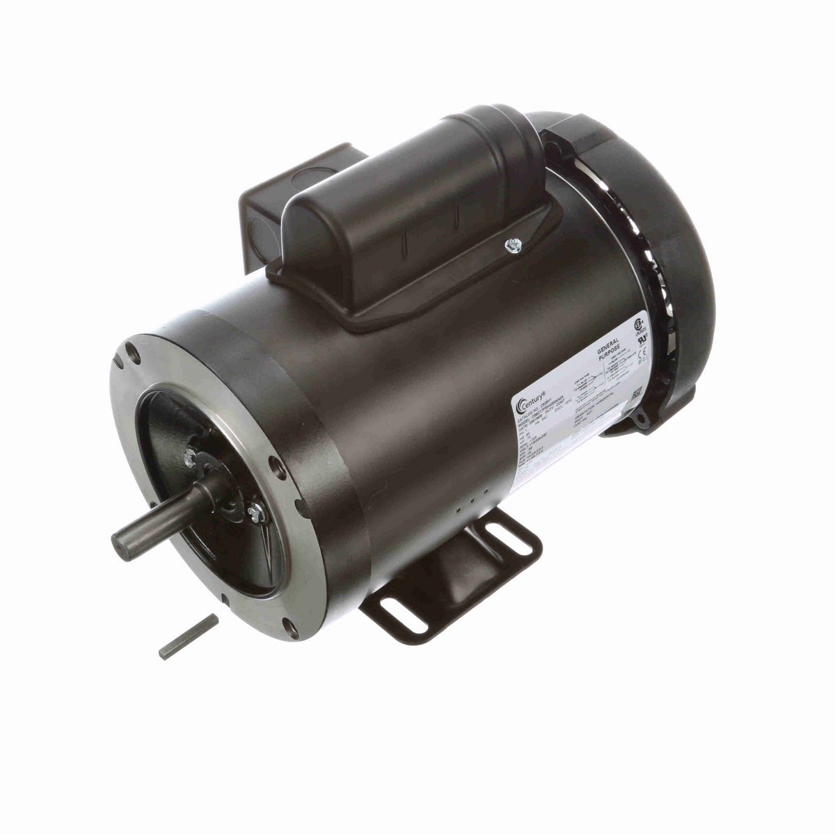 Century General Purpose Motor, .75 HP, 1 Ph, 60 Hz, 115/208-230 V, 1800 RPM, 56C Frame, TEFC - C828V1
