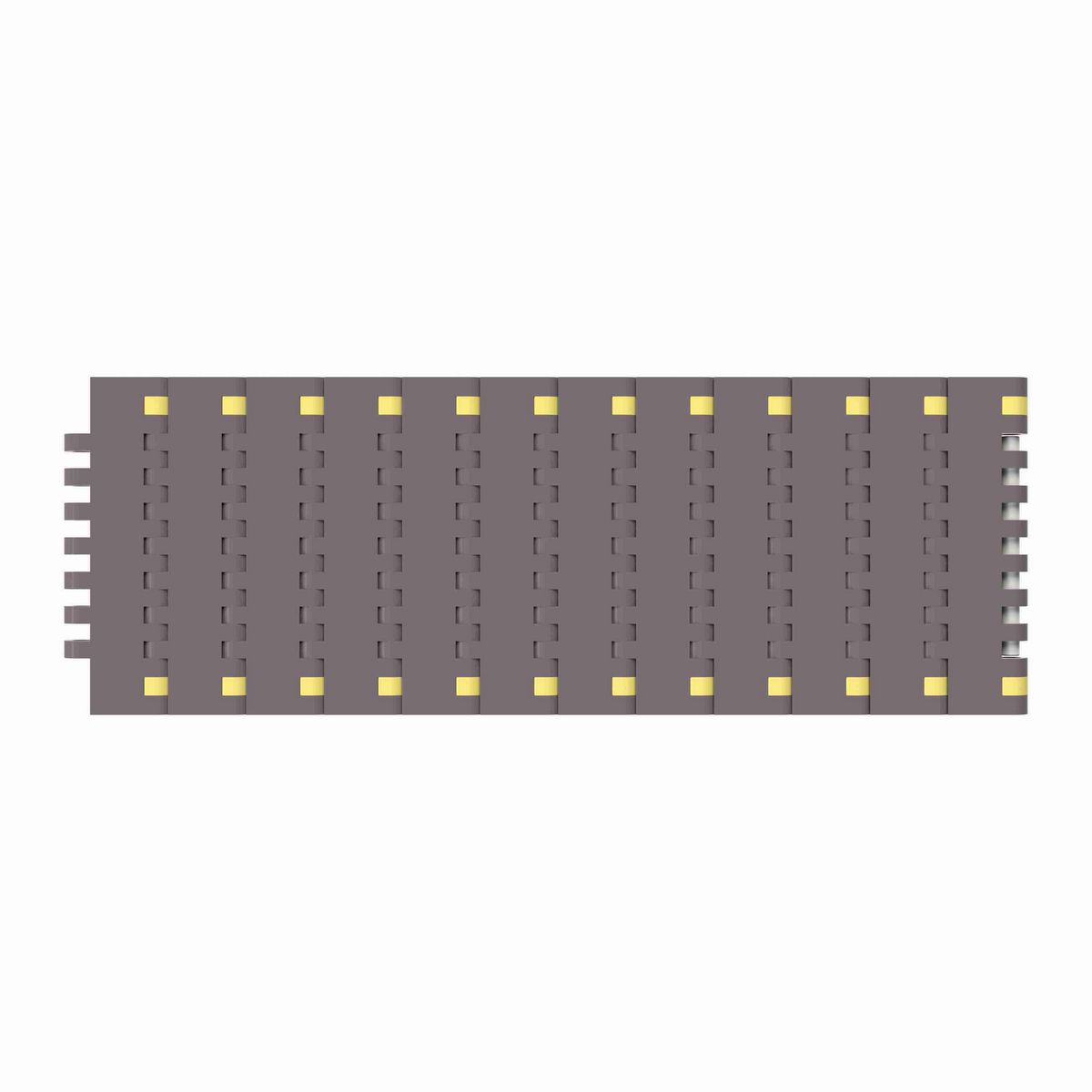 Rexnord 8505 Straight Running Solid Top, Material: Brown High Performance, Width: 3.25in, Pitch: 0.75in - 81416441