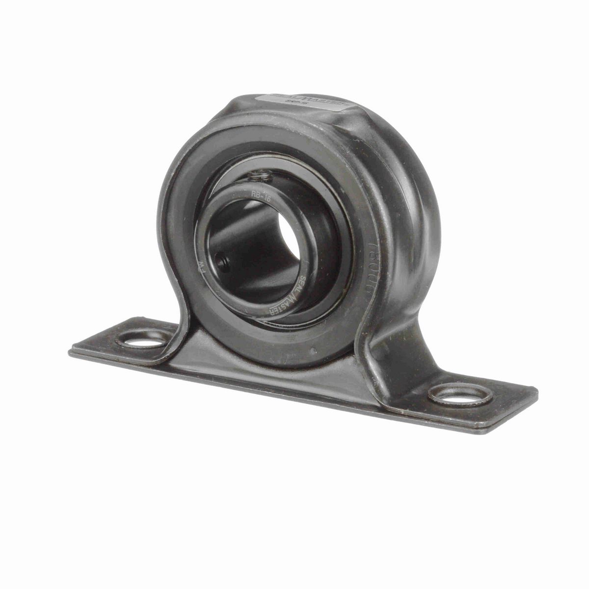 Sealmaster Mounted Stamped Steel Two Bolt Pillow Block Ball Bearing - 52100 Bearing Steel, Black Oxided - Setscrew Lock - SRP-16