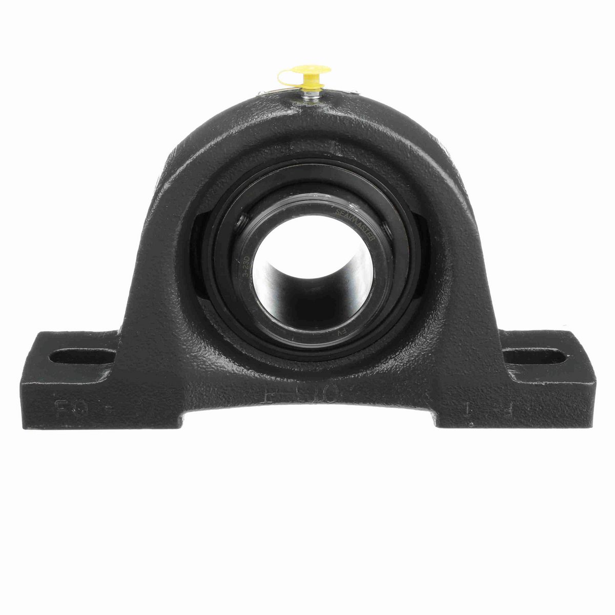 Sealmaster Mounted Cast Iron Two Bolt Pillow Block Ball Bearing - 52100 Bearing Steel, Black Oxided - Double Setscrew Lock - MSPD-35