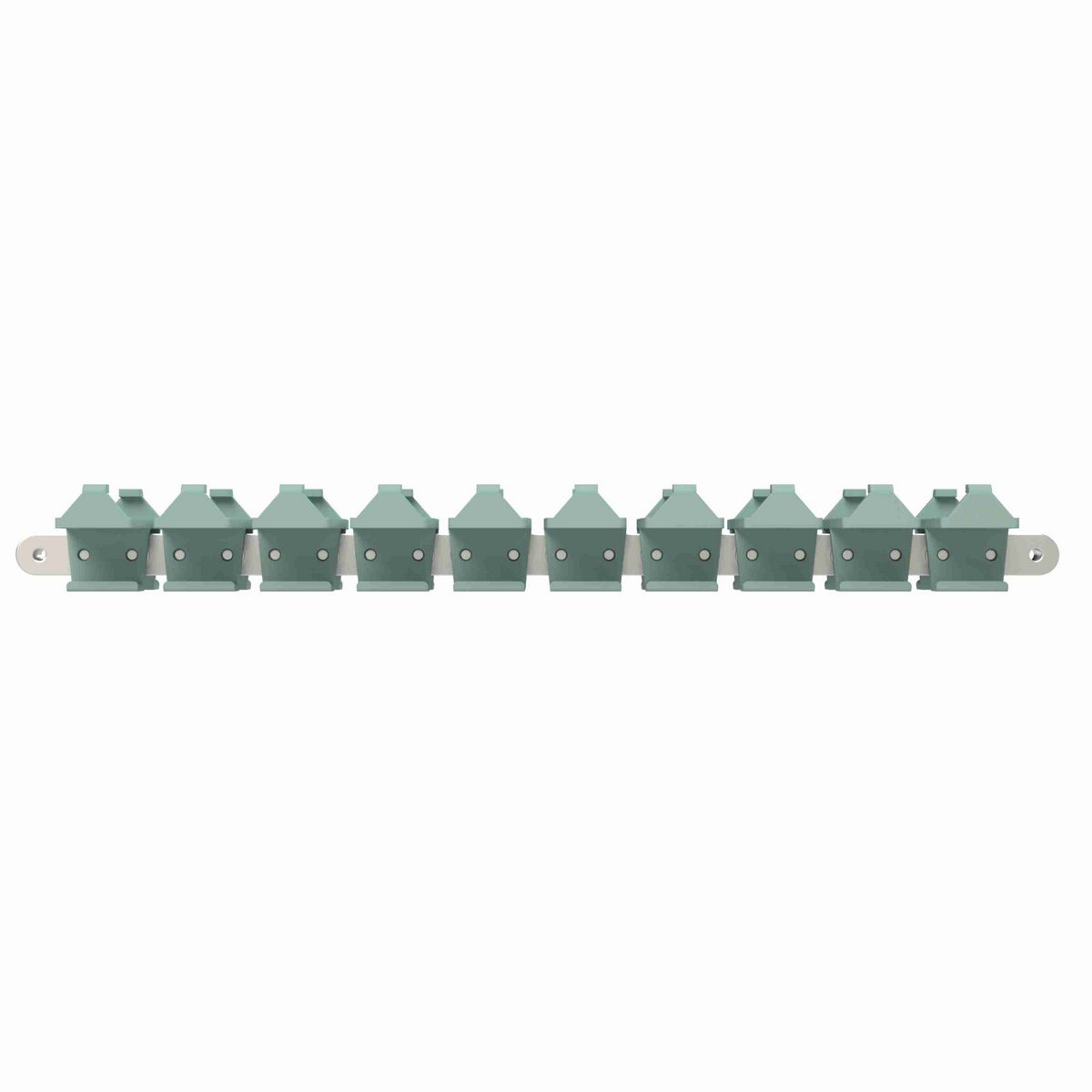 Rexnord 1873TAB SideGrip™ Side-flexing, Material: Heat Stabilized (Green), Width: 3.75in, Pitch: 1.5in - 81426451