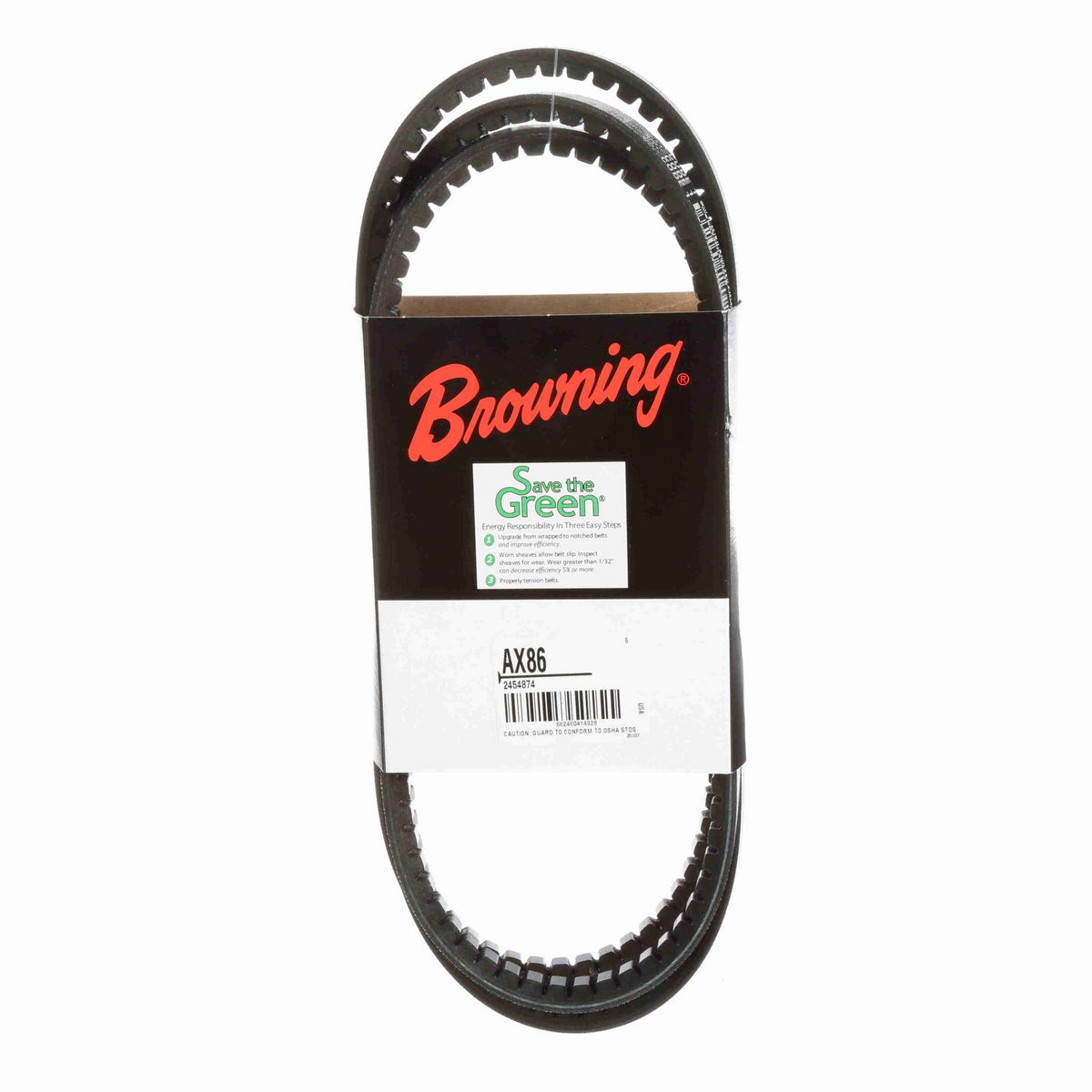 Browning EPDM Notched Belt 98% Efficient - AX86
