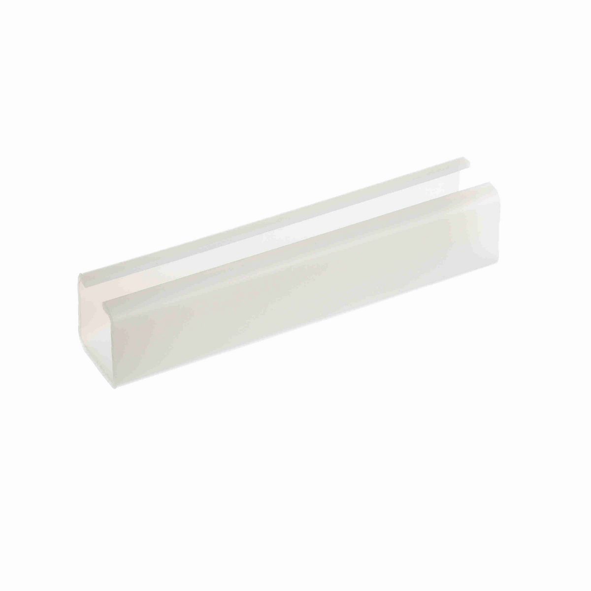 System Plast Tube Cover: 1.22"W X 1.23"H X 120"L White UHMW-PE - VG-P1X1BC-10