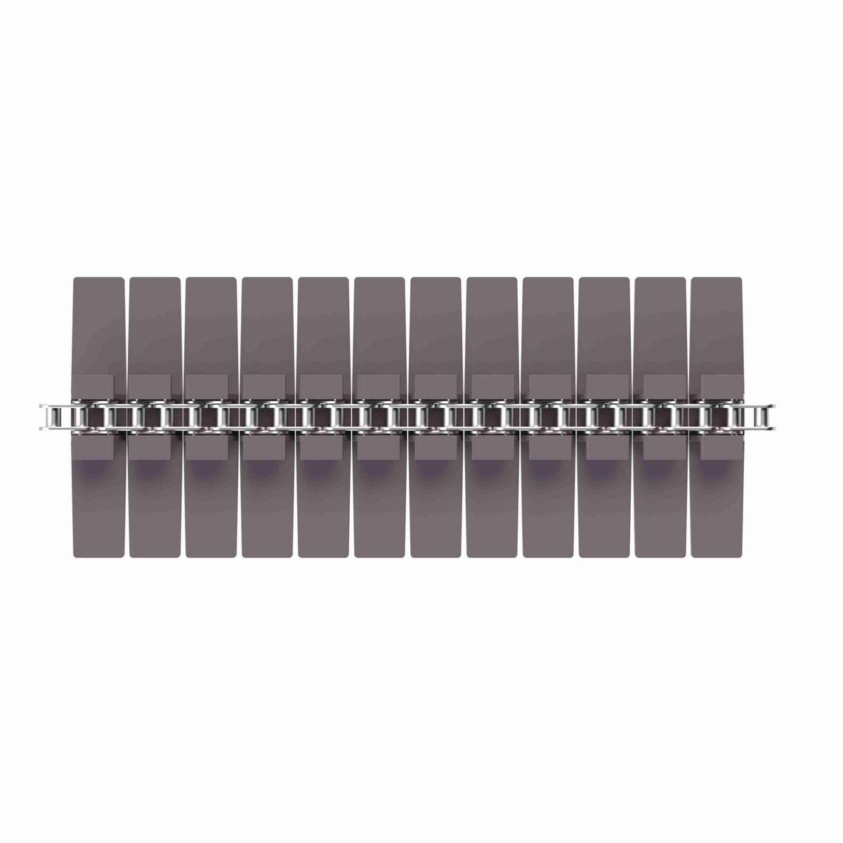 Rexnord 1873TAB Side-flexing Solid Top, Material: Brown High Performance, Width: 7.5in, Pitch: 1.5in - 81414074