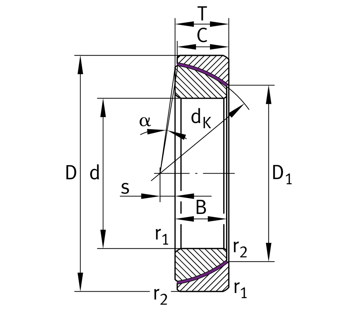 Сферический шарнирный подшипник INA GE190-SW