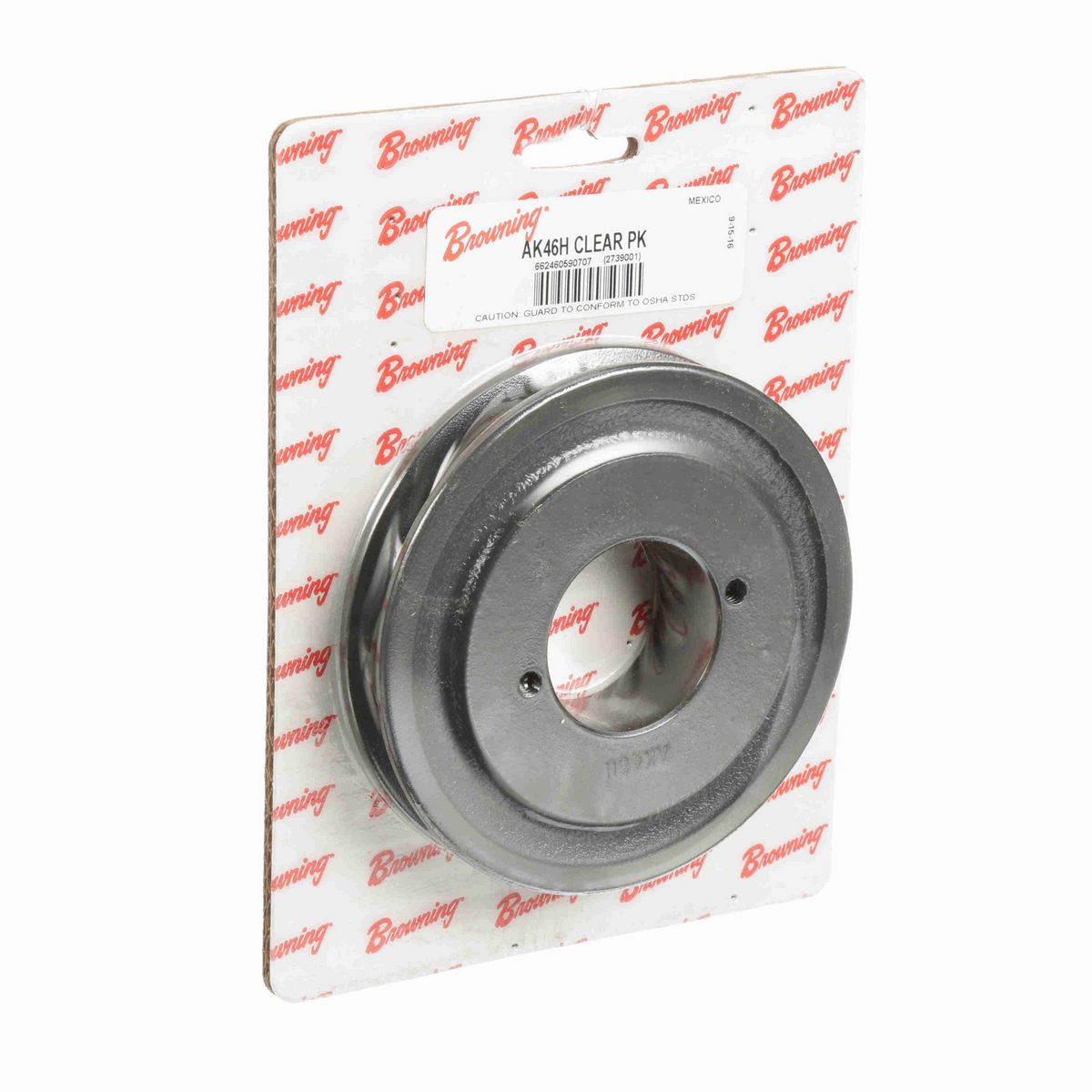 Browning 1 Groove Cast Iron FHP - Bushed Sheave Clear Pack - AK46H CLEAR PK