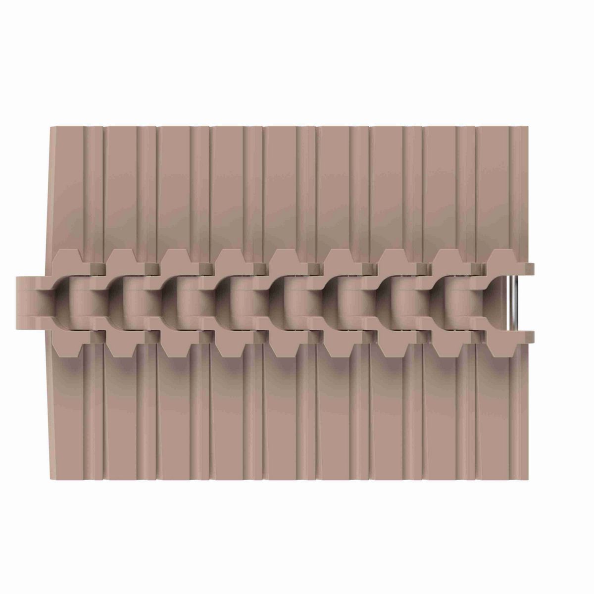 Rexnord 882TAB Side-flexing Solid Top, Material: Tan Low Friction, Width: 10in, Pitch: 1.5in - LF882TAB10