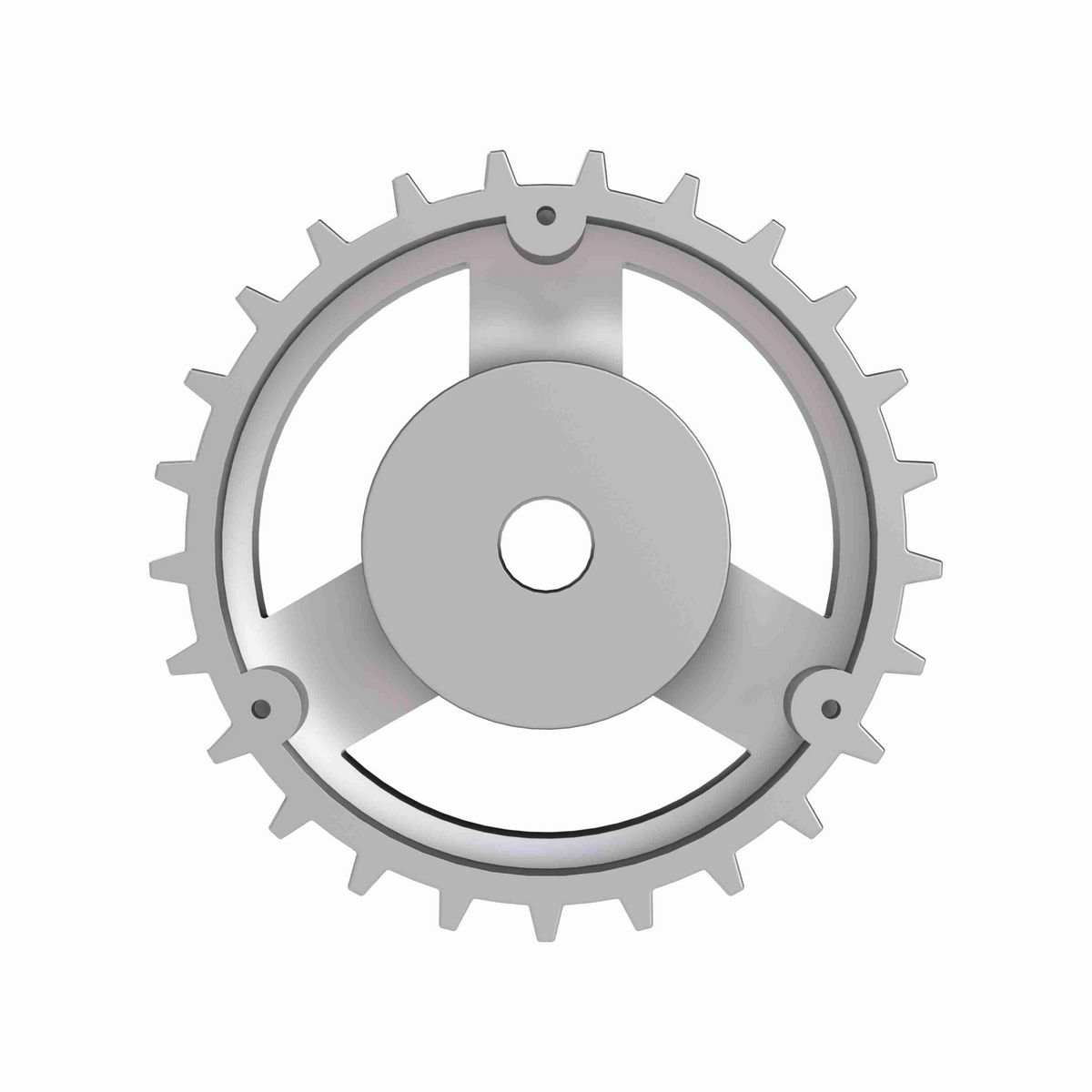 Rexnord 815 Series Solid One Piece Cast Iron Sprocket with 25 Teeth and a 3/4in Round Rough Stock Bore (RSB) - 401-162-4