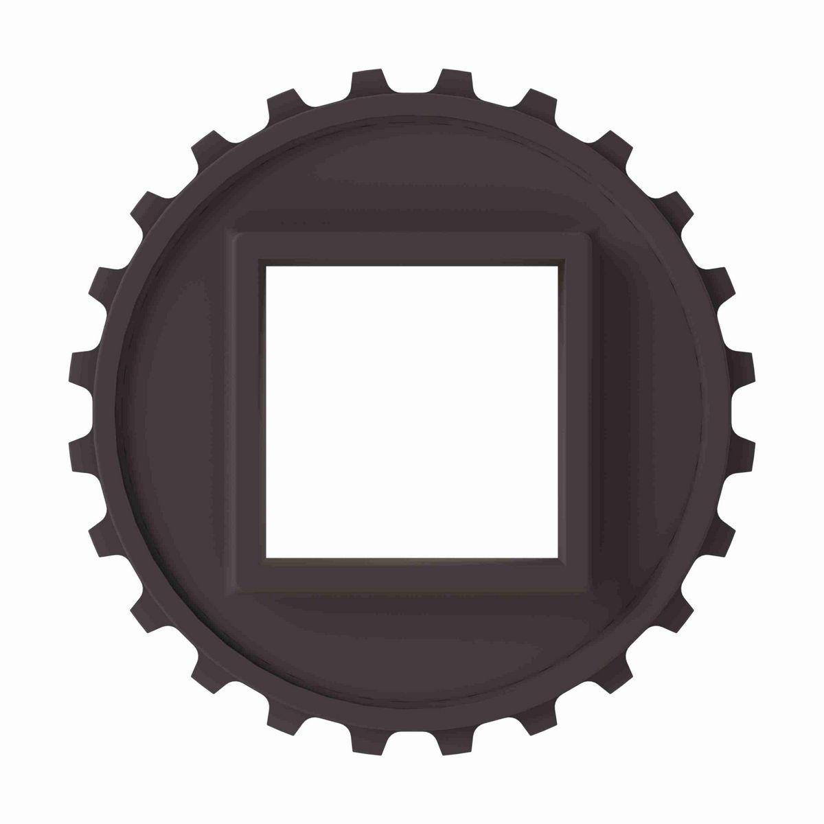 Rexnord 5930 Series Solid One Piece Molded Acetal Sprocket with 24 Teeth and a 65mm Square Bore - 114-698-16