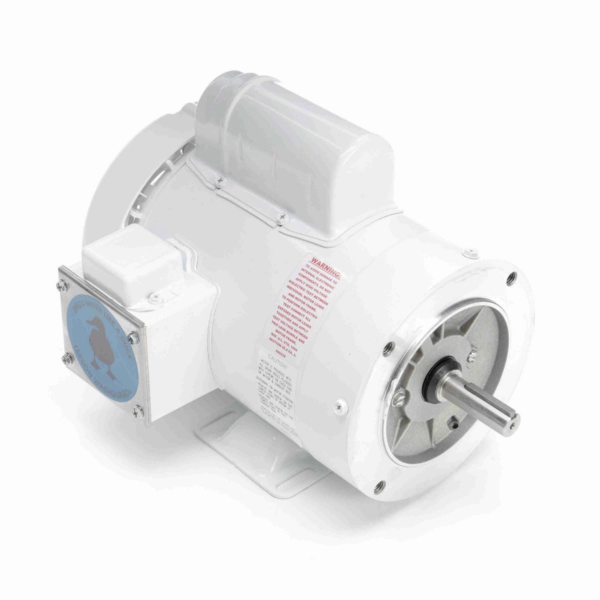 LEESON White Duck™ General Purpose Motor, 1.50 HP, 1 Ph, 60 Hz, 115/230 V, 3600 RPM, 56C Frame, TEFC - 113584.00